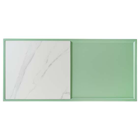 Столик журнальный Mayen, 110х50х37 см, белый/зеленый