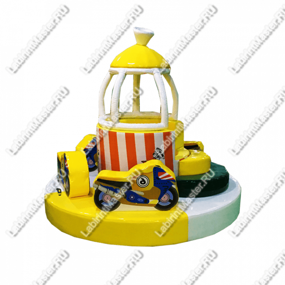 Электрическая карусель детская 4KIDS "Мототрек"