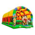 Коммерческий надувной батут с крышей «Страна Сафария 2» 10*8*6 м