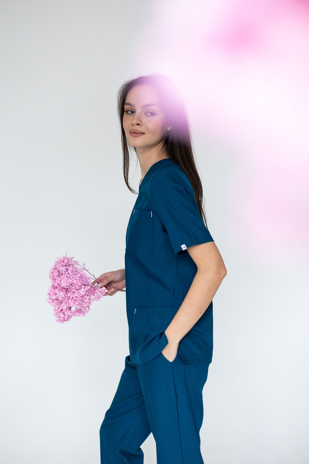 Блуза женская м640 toray стретч opal blue