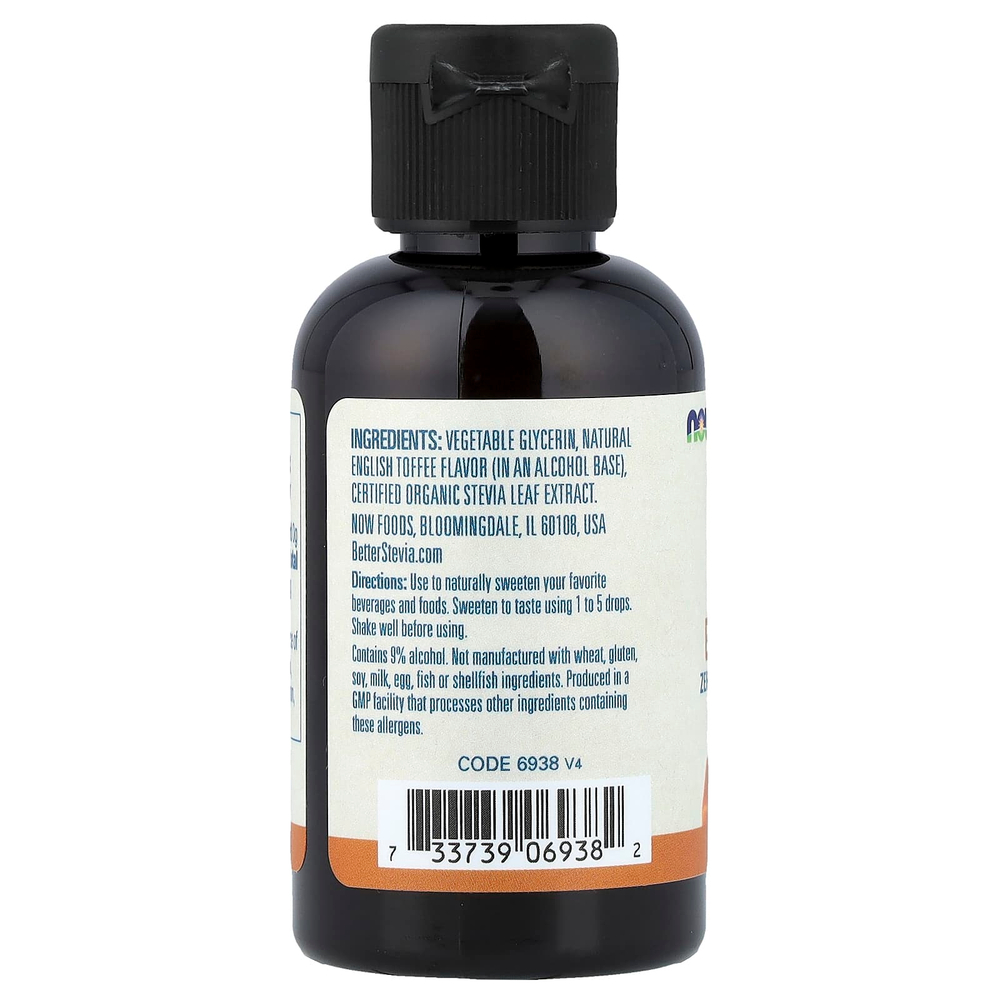 NOW Foods, Better Stevia®, жидкий подсластитель с нулевой калорийностью, со вкусом английский ирис, 59 мл (2 жидк. унции)