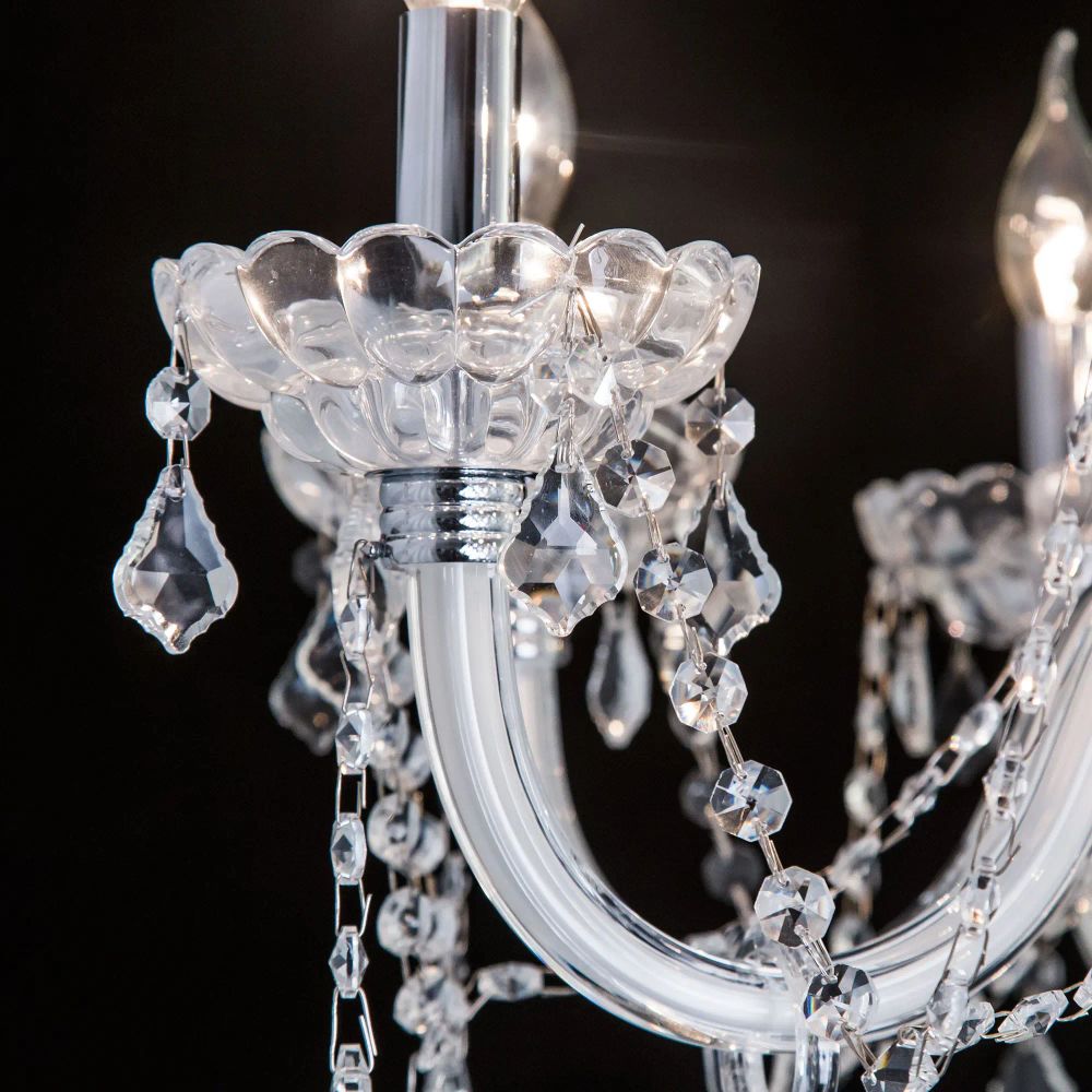 Citilux Финка CL353181 Люстра стеклянная подвесная Белая