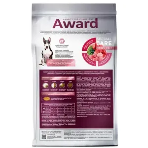 Сухой корм AWARD SPECIAL CARE Sensitive Digestion для взрослых собак всех пород с чувствительным пищеварением со свежим мясом ягненка