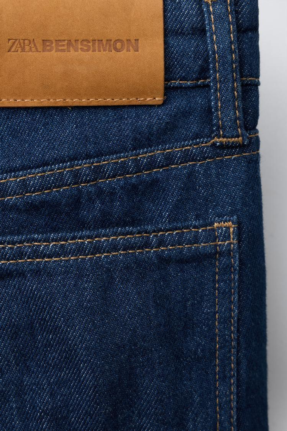 ZARA Х BENSIMON ® ДЖИНСЫ ПРЯМОГО КРОЯ, СИНИЙ