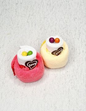 Сувенир полотенце махровое "Тортики", 20*20 см