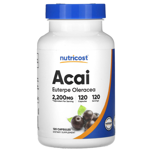 Nutricost, асаи, 2200 мг, 120 капсул