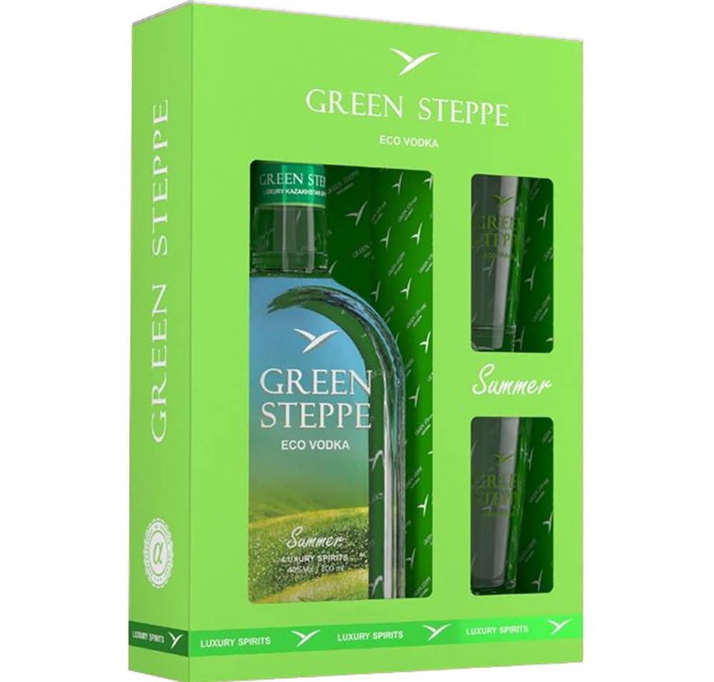 Водка Green Steppe Summer 0,5 л. В подарочной упаковке