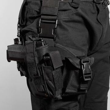 Кобура набедренная тактическая многофункциональная, black