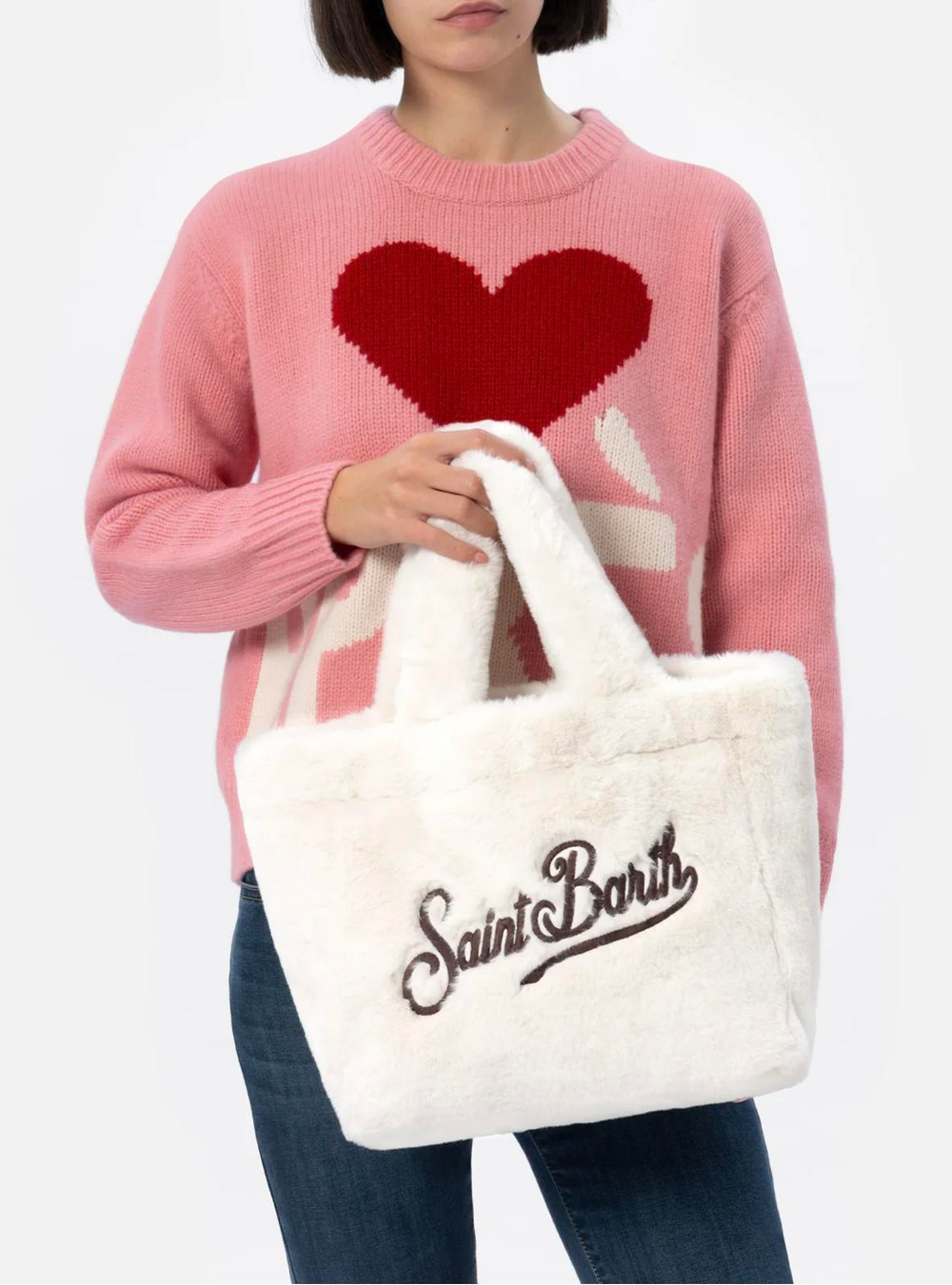 Сумка Saint Barth FUR белый мех