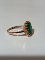 Кольцо бижутерное "Новогодний изумруд"