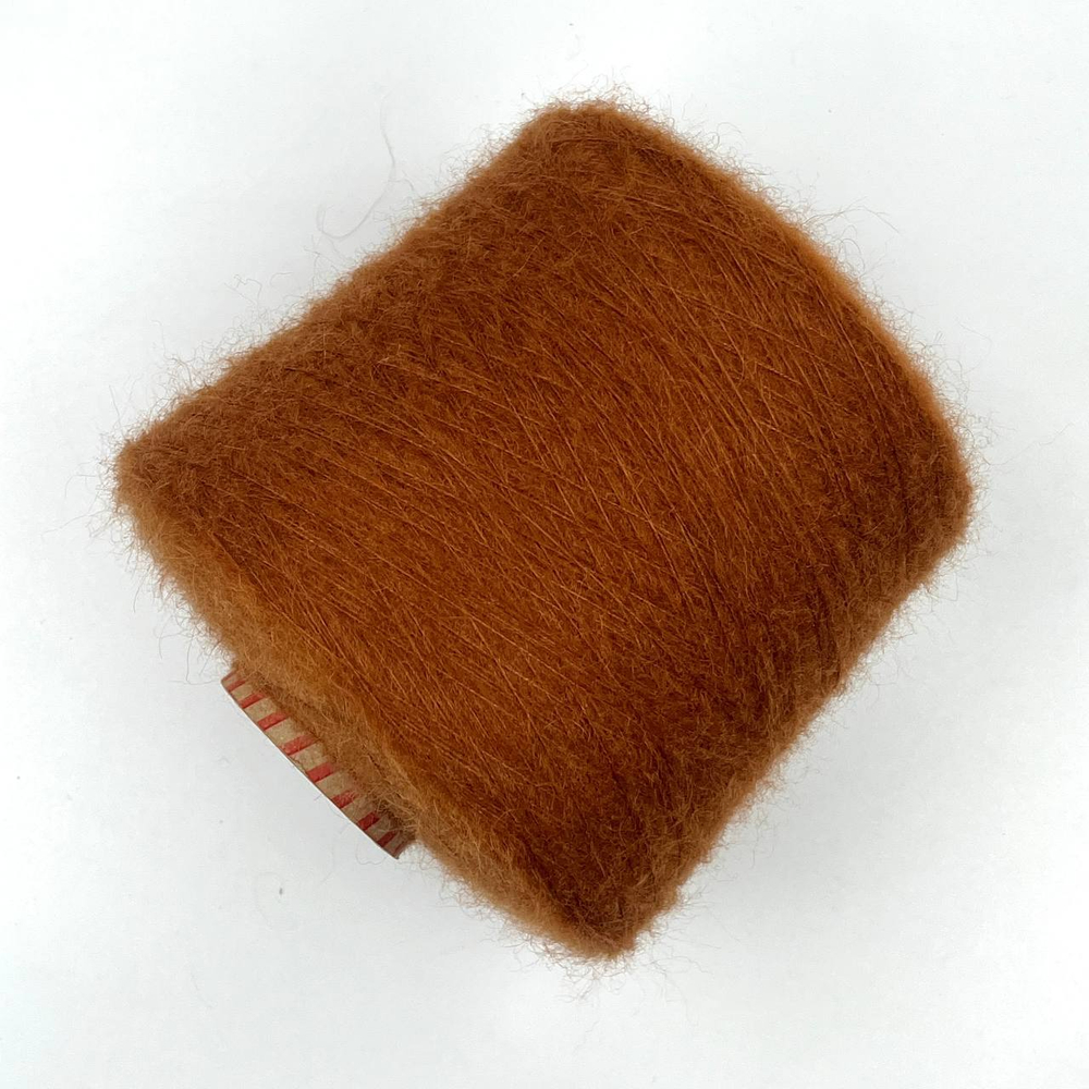 Кид-мохер 70%, шелк 18%, па 12%, 1000м/100г, медный перу