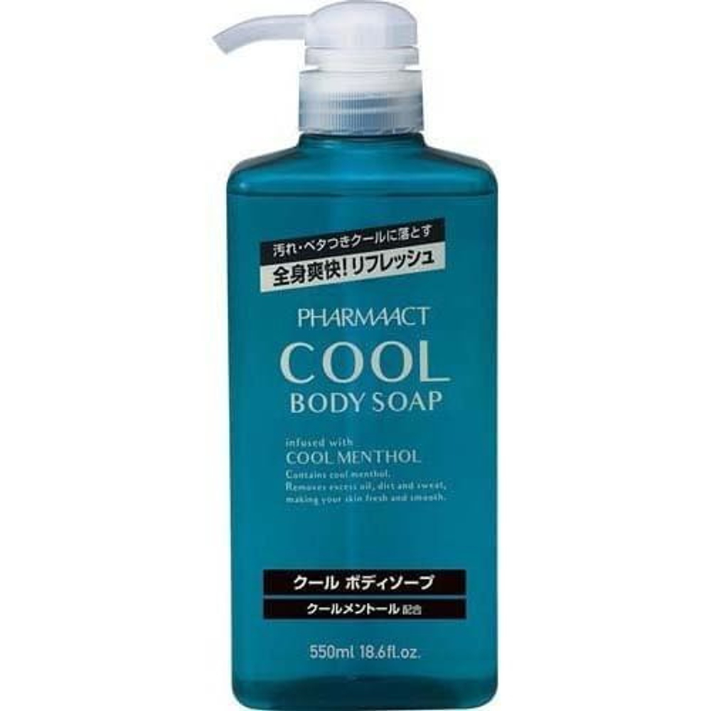 Гель для душа с ментолом и алоэ 550 мл Kumano Pharmaact Cool Body Soap