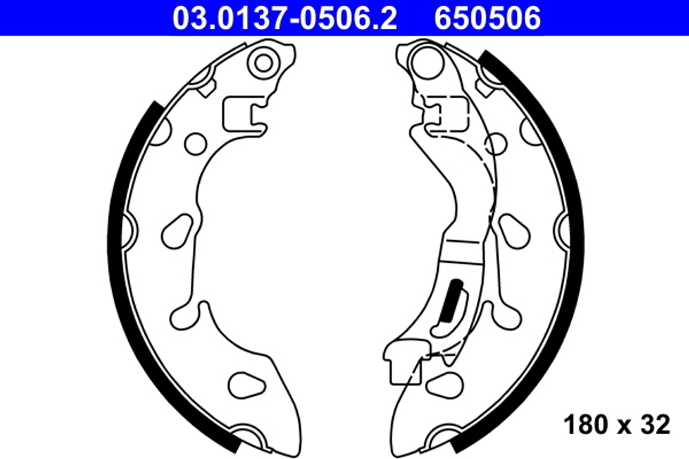 ATE - 03013705062-ATE - Brake Shoe Set