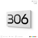Номер на дверь 306, табличка на дверь для офиса, квартиры, кабинета, аудитории, склада, белая 120х70 мм, Айдентика Технолоджи