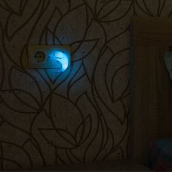 DTL-301-Дельфин-Blue-4LED-0.5W Светильник-ночник. Без выключателя. Блистер