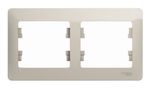 Schneider Electric Glossa Молочный Рамка 2-местная горизонтальная IP20 скрытая установка GSL000902