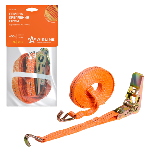 Ремень крепления груза с храповиком 0,6 т 3 м Airline