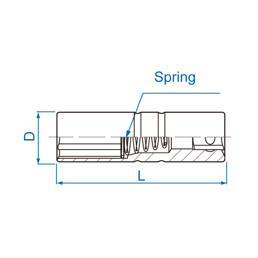 KING TONY (36A514) Головка свечная шестигранная 3/8", 14 мм, пружинный фиксатор
