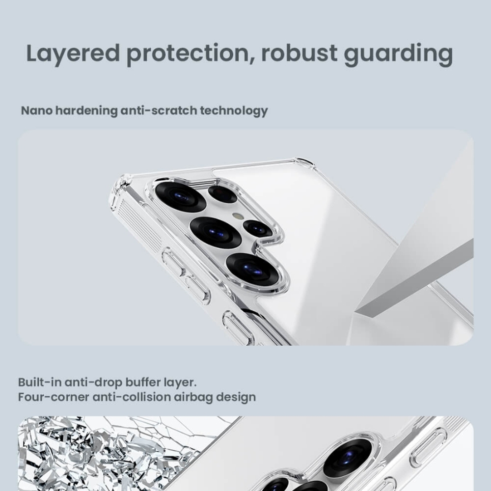 Прозрачный силиконовый чехол Nillkin Nature Pro для Samsung Galaxy S25 Ultra