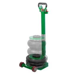 Домкрат подкатной пневматический 3т (4-8bar, h min 135мм, h max 400мм, 3 подушки, Ø250мм) RockFORCE RF-TRA1812