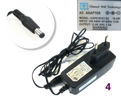 Блок питания 12V - 1.5A CWT CAP018121 штекер 5.5*2.1 мм