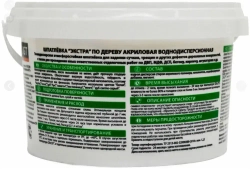 Шпатлевка(шпаклевка) VGT готовая акриловая по дереву ЭКСТРА мебельная, столярная, дуб светло-серый, 0,3кг