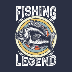 принт рыбака Fishing Legend темно-синий