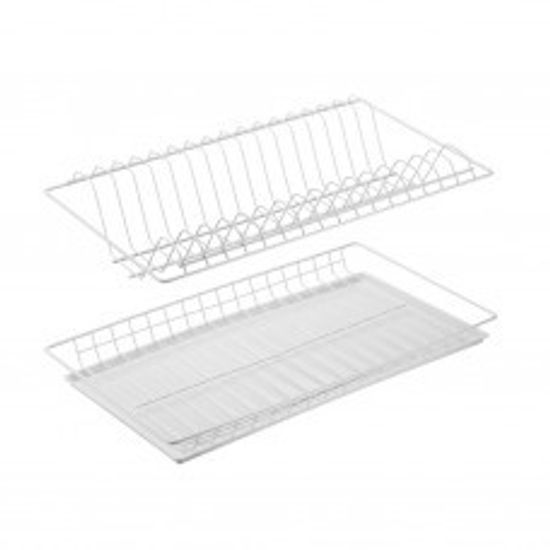Посудосушитель с поддоном на 500 белый
