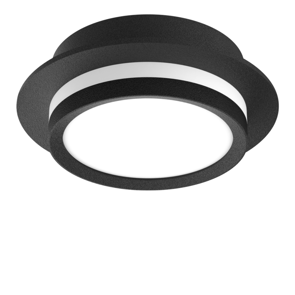 Светильник GX53, ART INFINITY КРУГ черный Встраиваемый,  110*40, 60шт