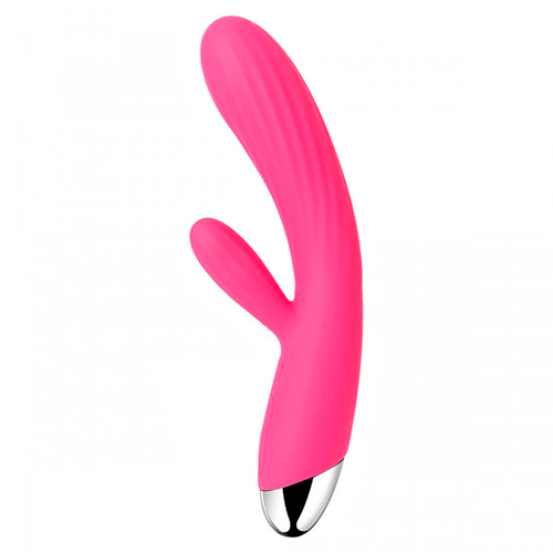 Ярко-розовый вибратор-кролик 19см с нагревом Svakom Angel Flexible Heating Rabbit Vibrator SUDV-03B-PMR