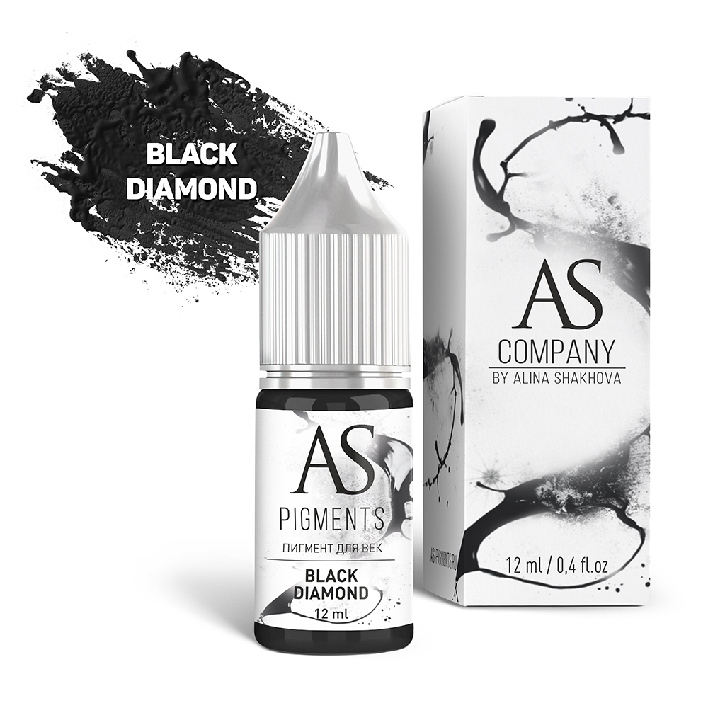 Пигмент AS Pigment Черный алмаз (Black Diamond), 12мл.