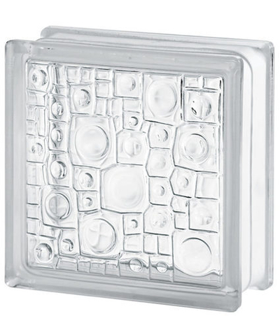 Стеклоблок бесцветный губка Vitrablok 19х19х8
