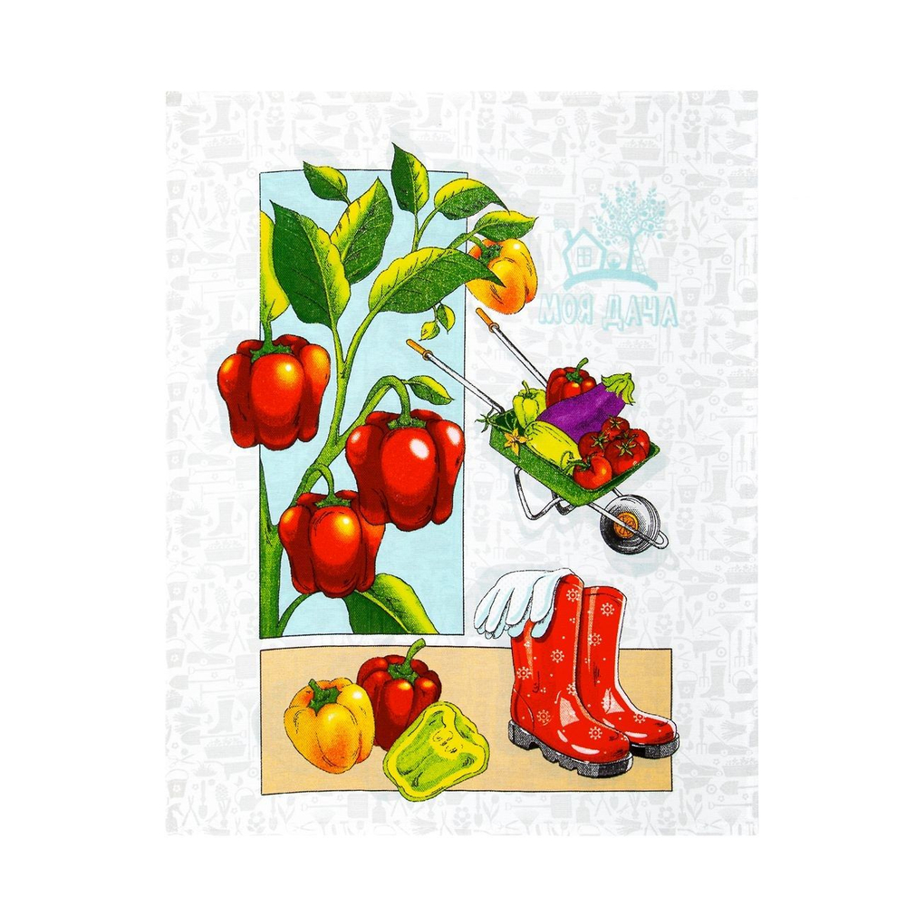 Набор кухонных полотенец, 3 шт , 45х60 см , рогожка