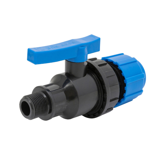 Кран шаровой обжим - нар. 40 - 1" ПЭ PN16 ТПК-АКВА