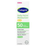 Cetaphil, увлажняющий крем для лица для ежедневного использования, солнцезащитный крем, SPF 50, без отдушек, 50 мл (1,7 жидк. унции)