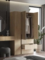 Шкаф Распашной Бежевый 120x220x52,5 SOHO с ящиками