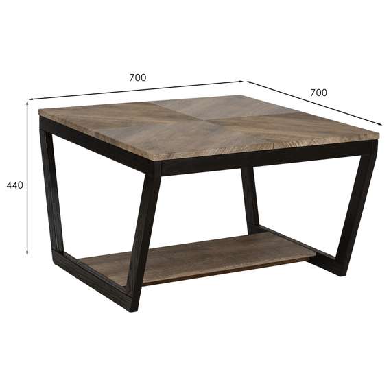 Стол журнальный BeautyStyle 32 дуб крымский состаренный/венге