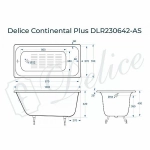 Ванна Delice Continental PLUS Elite DLR230642-AS 100х70 белая
