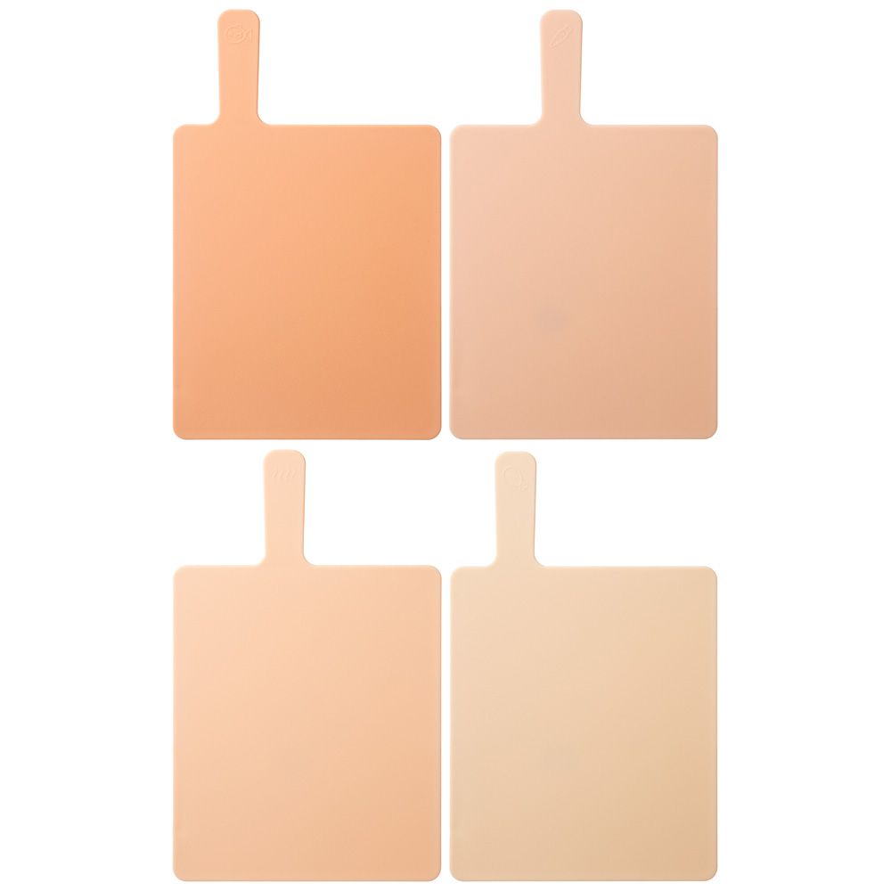 НАБОР РАЗДЕЛОЧНЫХ ДОСОК ИЗ 4 ШТ+ПОДСТАВКА 24*7.8*17CM ЦВЕТ: БЕЖЕВЫЙ