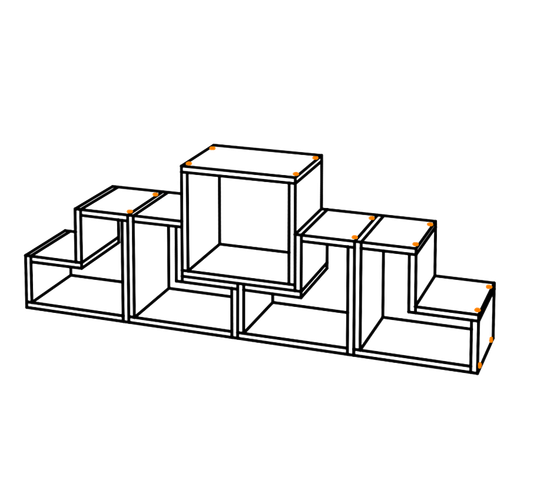 Смарт-1 (bts) Полка (Секция универсальная) крафт