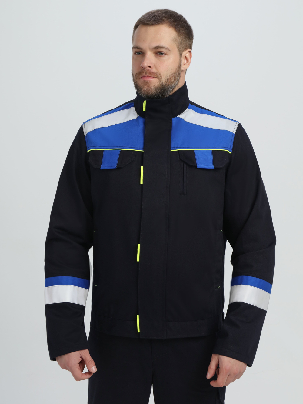 Костюм Бостон (тк.Саржа,320) брюки, т.синий/васильковый