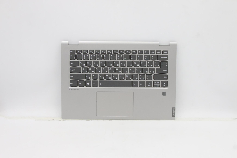Верхняя панель с клавиатурой (топкейс) для ноутбука Lenovo IdeaPad C340-14IML. раскладка - русская, с подсветкой, серая (5CB0S17449), оригинал
