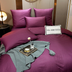 КПБ Страйп Сатин Однотонный на резинке CTR034, 1.5 спальный, наволочки 70-70 2 шт, простынь 120*200*25