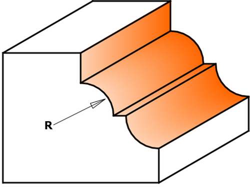 Фреза фасочная с нижним подшипником 45 град. S=12 D=42,8x18,5 941.880.11
