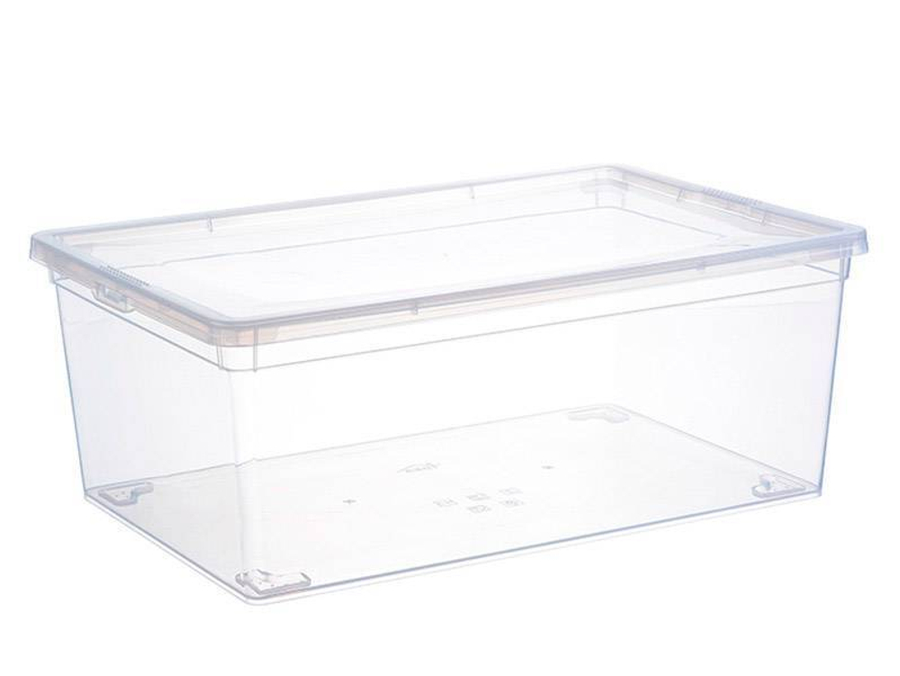 Ящик 10л с крышкой прозрачный, 370*250*140мм