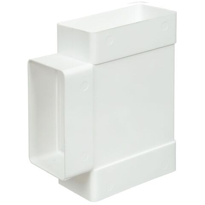 Тройник вентиляционный пластик, плоский, 55х110 мм, Event, 55110 ТПП