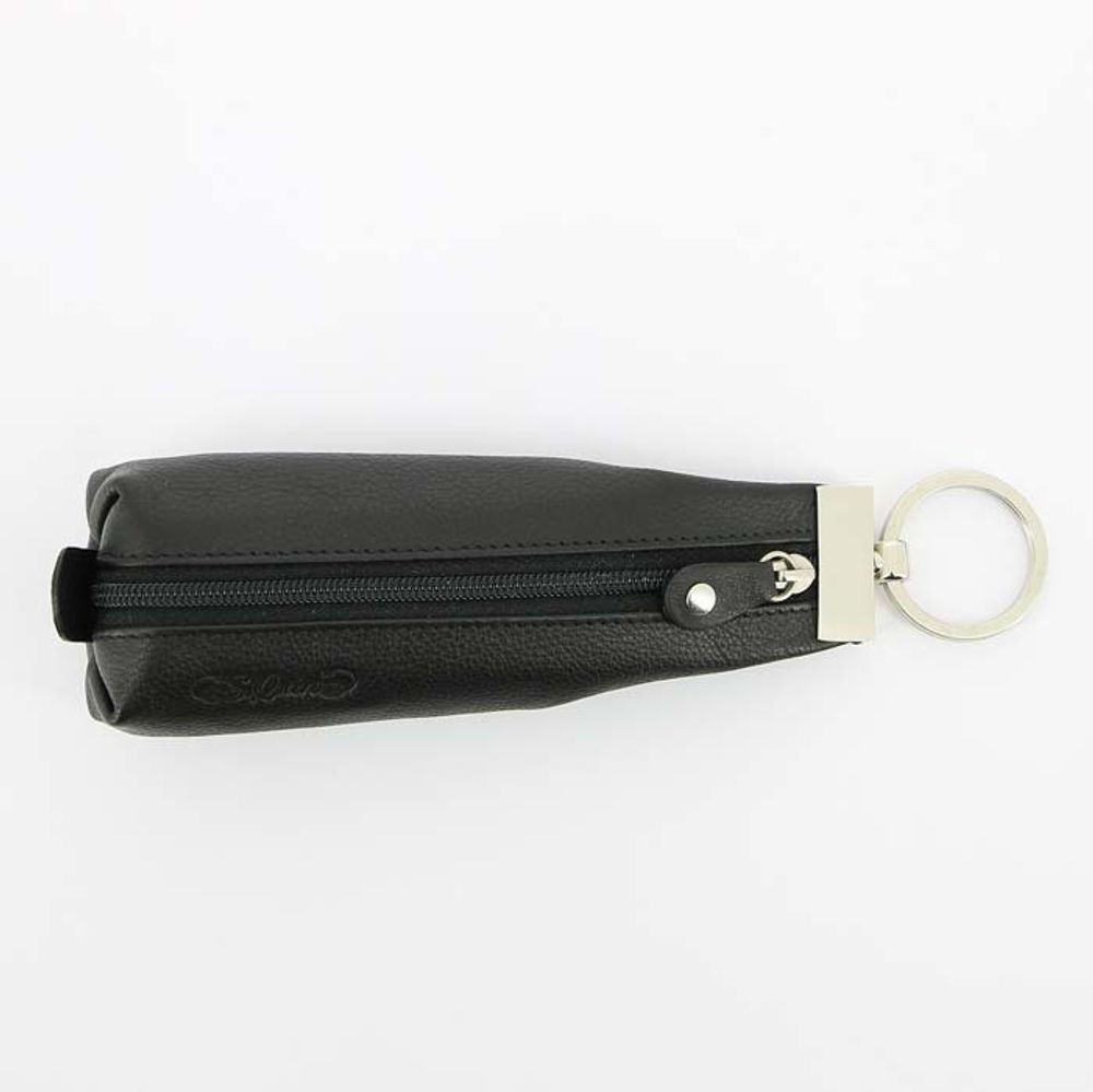 Ключница S.Quire 4800-BK Soft  из натуральной воловьей кожи наппа цвет черный в подарочной фирменной упаковке