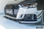 Карбоновая губа переднего бампера для AUDI RS3 2018-2020 B9 Ауди аэродинамический обвес