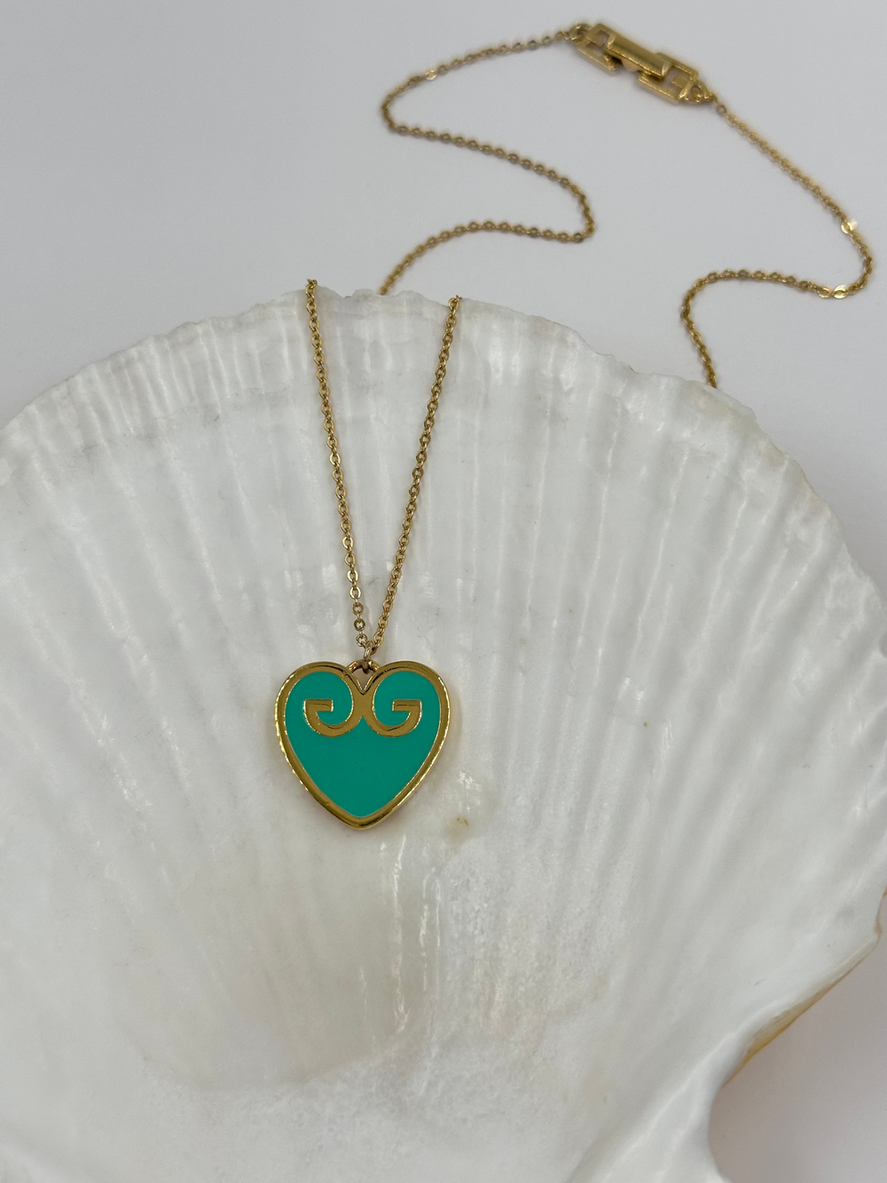 Кулон Сердце с бирюзовой эмалью Givenchy