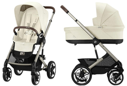 Коляска Cybex Talos S Lux TPE complete Aton S2 Lava Grey 3 в 1 Seashell Beige с дождевиками